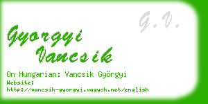 gyorgyi vancsik business card