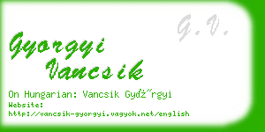 gyorgyi vancsik business card